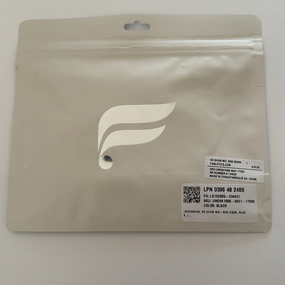 Fabletics No Show Mid-rise Bikini in Black - Picture 5 of 6